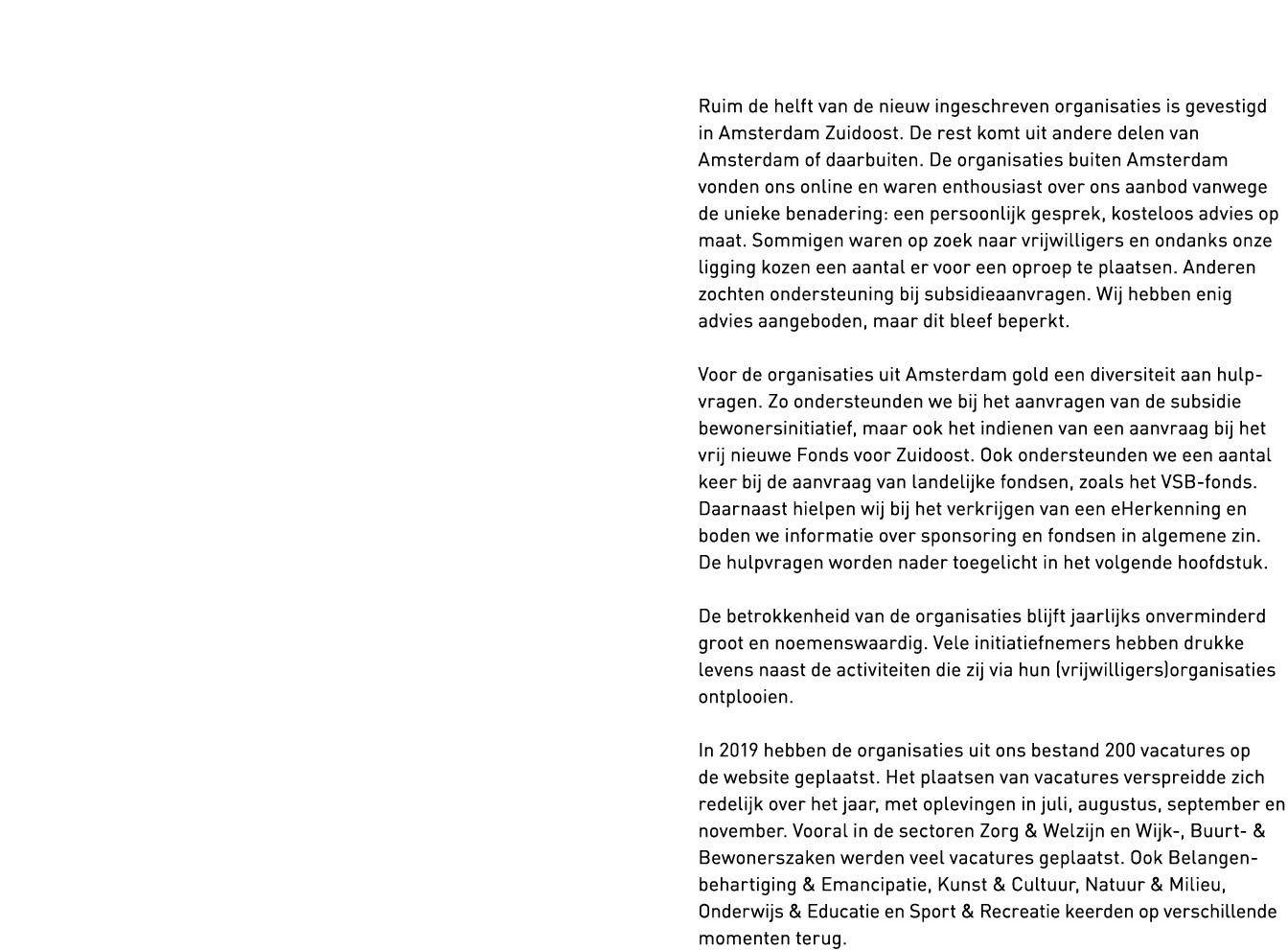            Ruim de helft van de nieuw ingeschreven organisaties is gevestigd in Amsterdam Zuidoost  De rest komt uit    